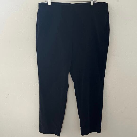 J. Jill Corduroy Pants Women's 18P Black Pull-On Minimalist Capsule Preppy Soft - Picture 1 of 9